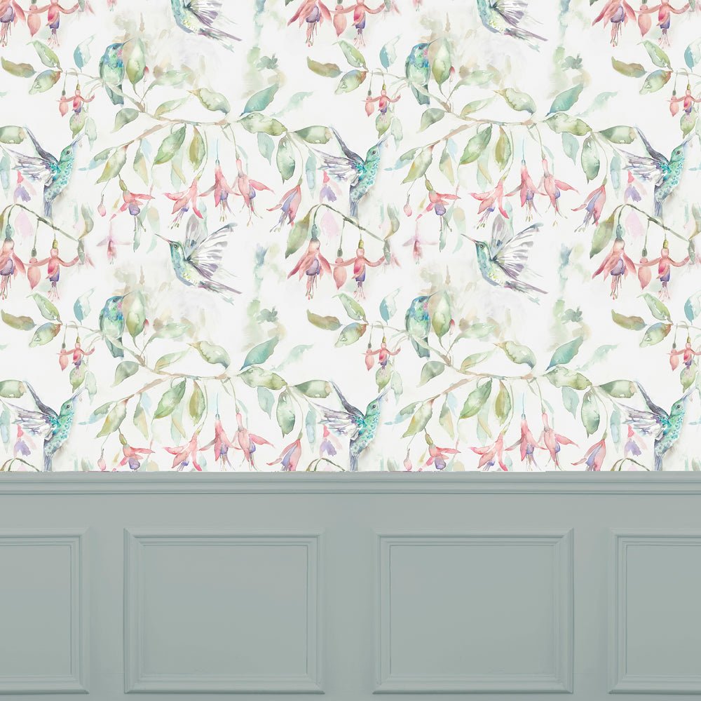 Fuchsia Flight Wallpaper - Cream - Voyage Maison - FUCHSIA/WPO/FLI - Premier Wallcovering