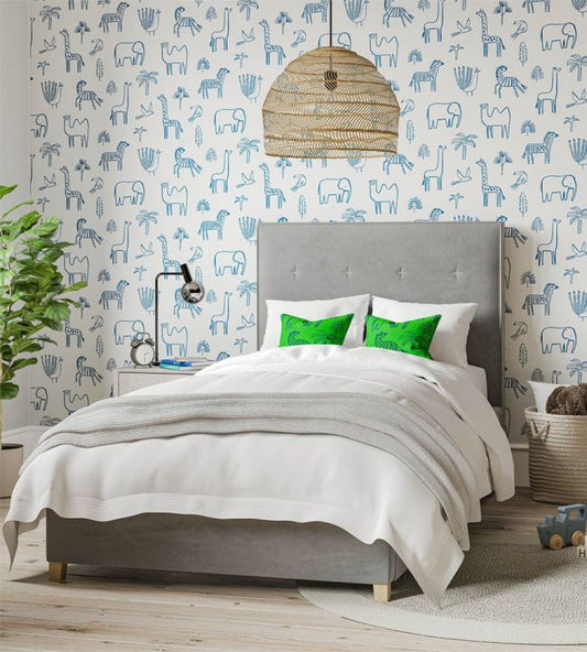 Funky Jungle Wallpaper - Stone - HLTF112629 - Harlequin - Premier Wallcovering
