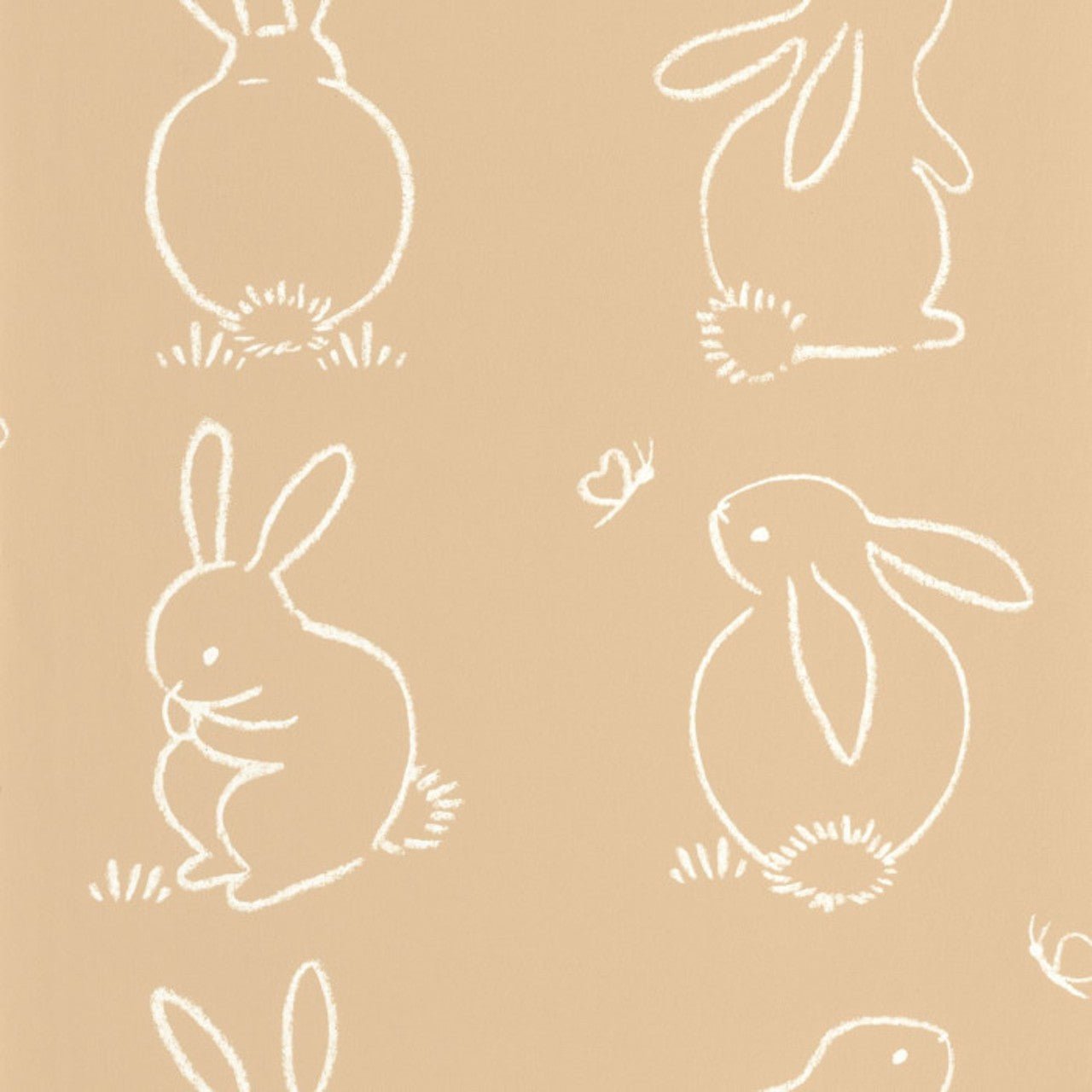Funny Bunny Once Upon A Time Wallpaper - Beige Camel - Casadeco - 88381887 - Premier Wallcovering