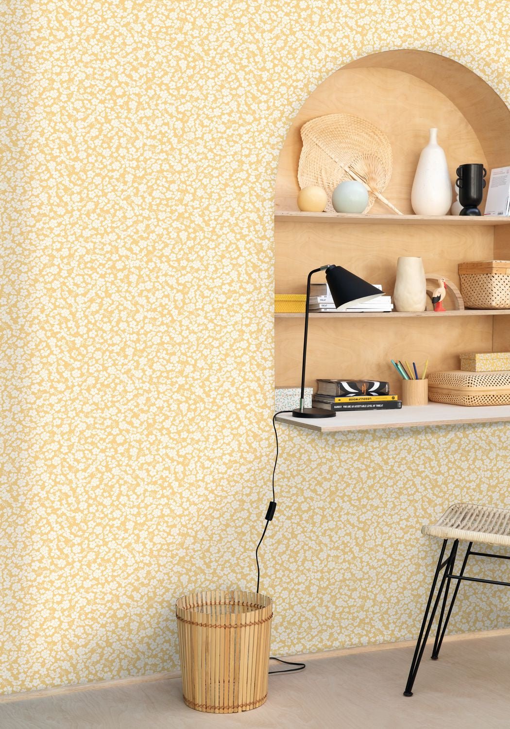 Funny Wallpaper - Blanc Jaune - Caselio - 104100205 - Premier Wallcovering