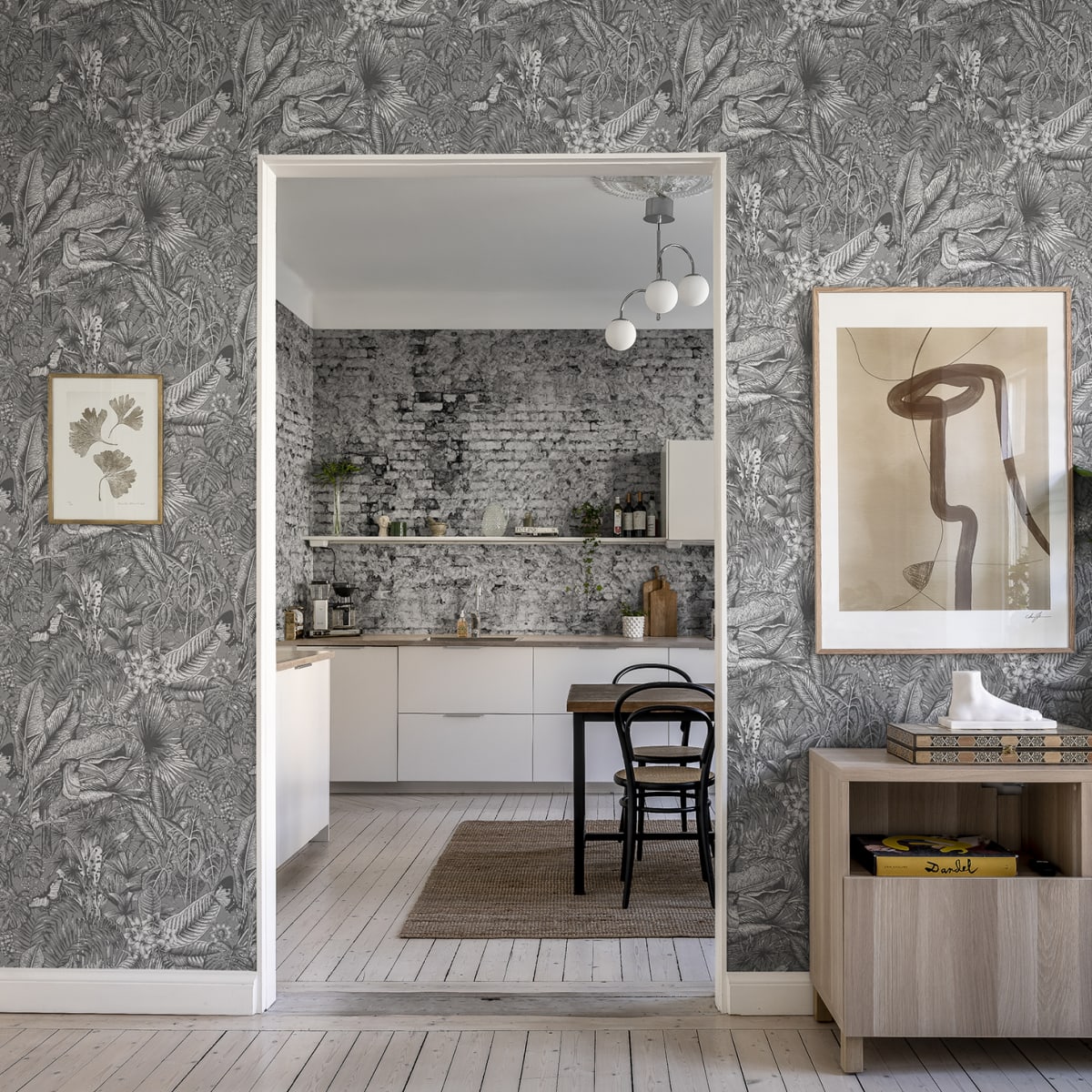 Furada Wallpaper - Graphite - Rebel Walls - R17464 - Premier Wallcovering