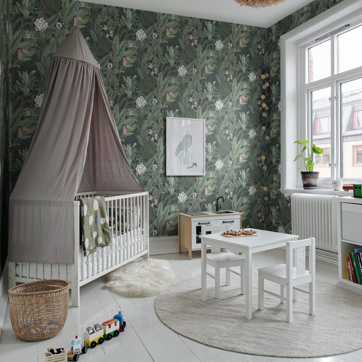 Furada Wallpaper - Sage - Rebel Walls - R17461 - Premier Wallcovering