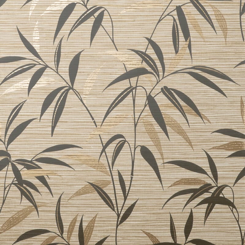 Fusion Leaf Metallic Wallpaper - Natural - Crown - M1772 - Premier Wallcovering
