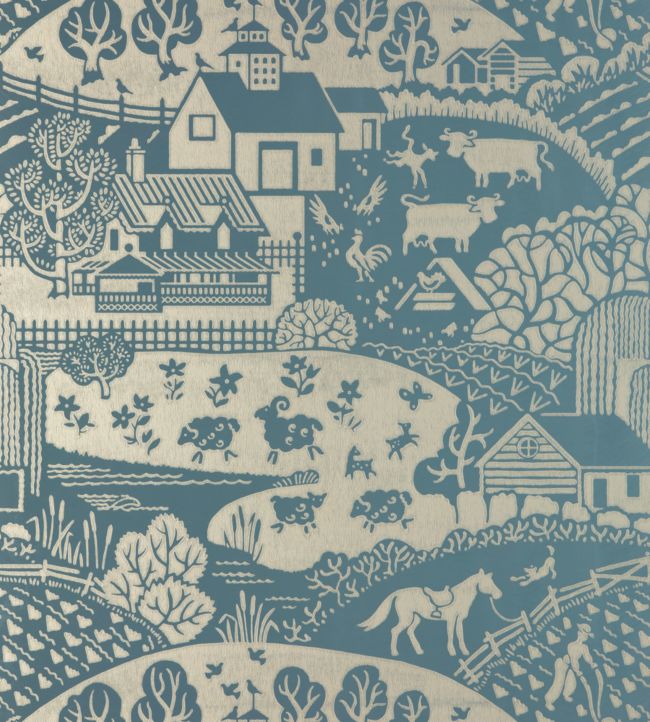 Gable Wallpaper - De Nimes - 5408 - Farrow & Ball - Premier Wallcovering