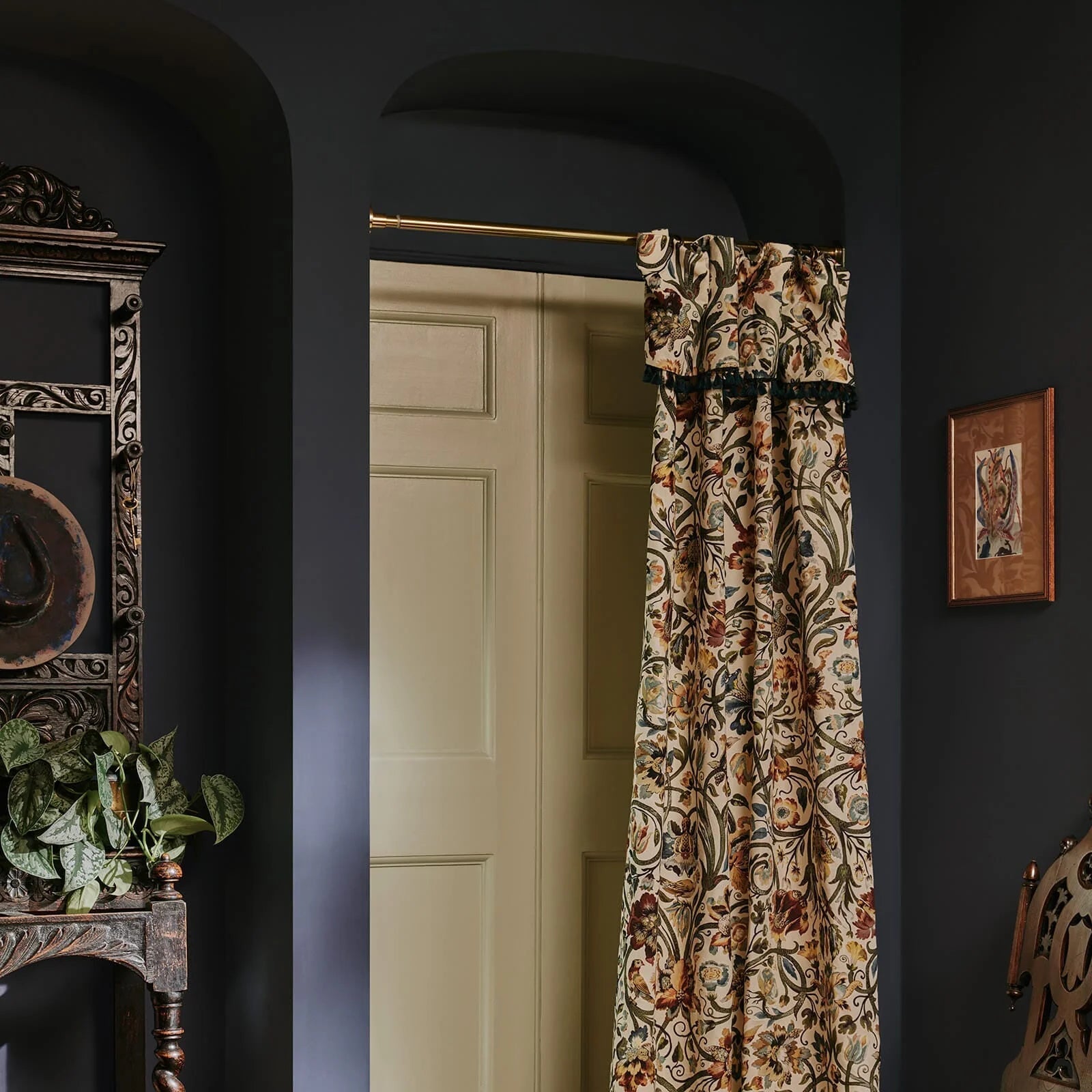 Gaia Cotton Linen Fabric - Ecru - House of Hackney - 1-FA-GAI-CL-ECR-XXX-XXX - Premier Wallcovering