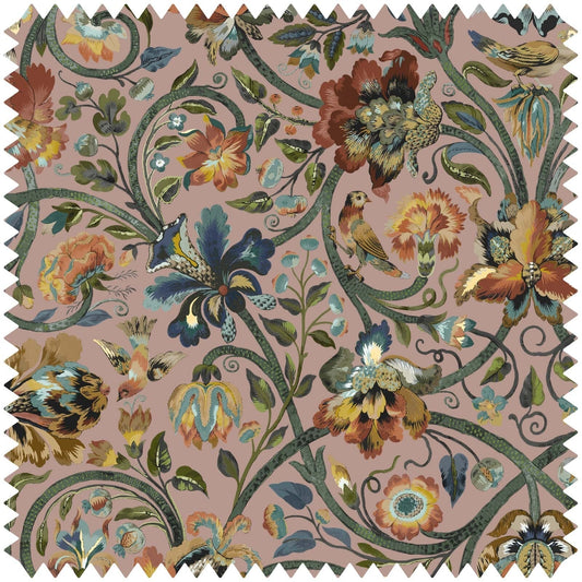 Gaia Velvet Fabric -  Blush - House of Hackney - 1-FA-GAI-VE-BLS-XXX-XXX - Premier Wallcovering