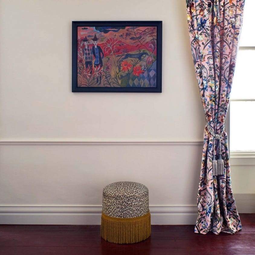 Gaia Velvet Fabric -  Blush - House of Hackney - 1-FA-GAI-VE-BLS-XXX-XXX - Premier Wallcovering