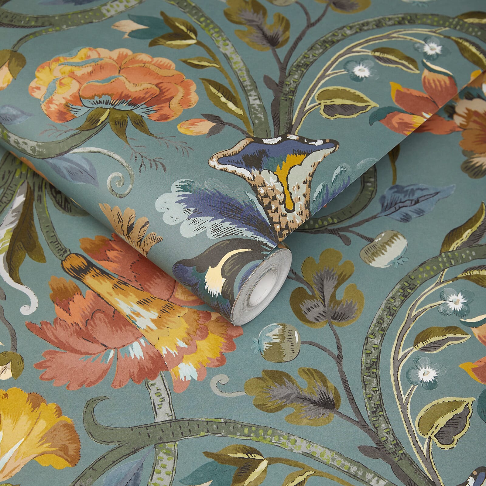 Gaia Wallpaper - Prussian - Blue - House of Hackney - 1 - WA - GAI - DI - PRU - XXX - Premier Wallcovering
