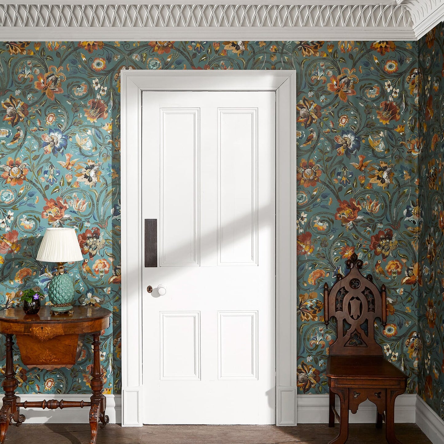 Gaia Wallpaper - Prussian - Blue - House of Hackney - 1 - WA - GAI - DI - PRU - XXX - Premier Wallcovering