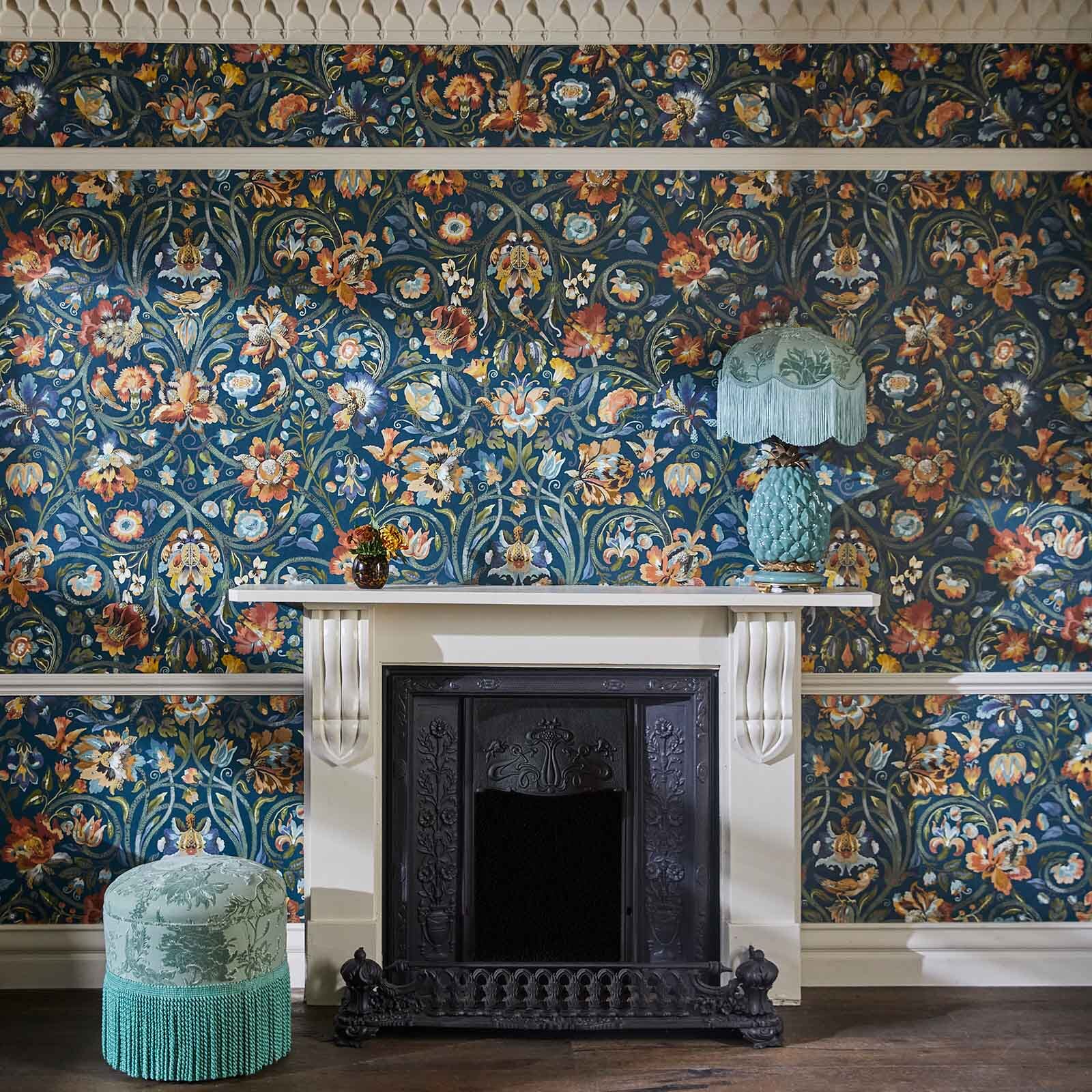 Gaia Wallpaper - Midnight - House of Hackney - 1 - WA - GAI - DI - MID - XXX - Premier Wallcovering