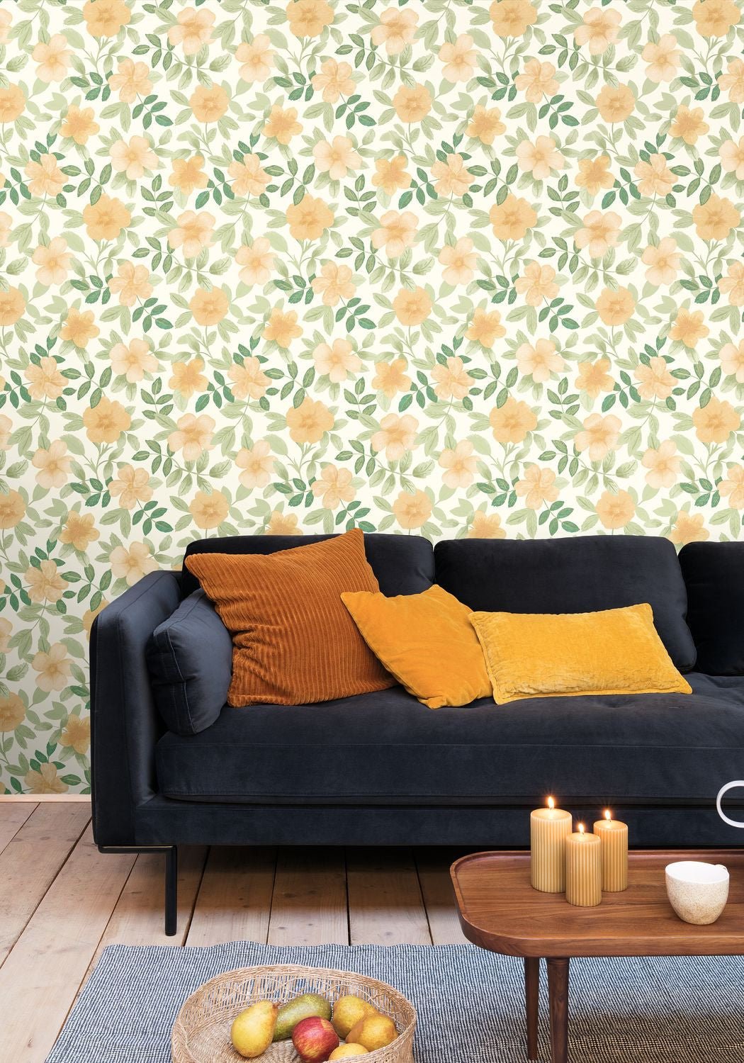 Gaia Wallpaper - Orange - Caselio - 103627036 - Premier Wallcovering