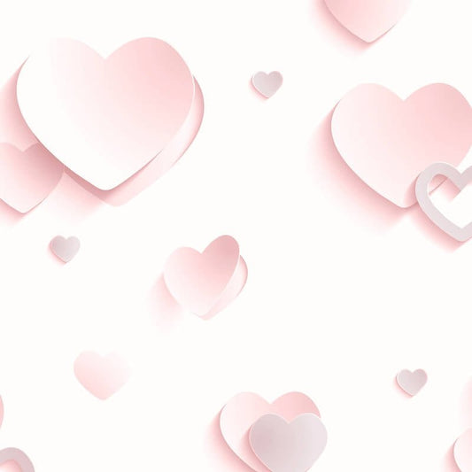 Gallery Hearts Glitter Wallpaper - Pink - Muriva - J92603 - Premier Wallcovering
