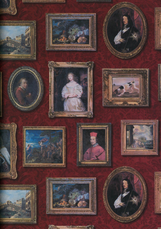 Gallery Wallpaper - Red  - Andrew Martin - MUSGALRA - Premier Wallcovering