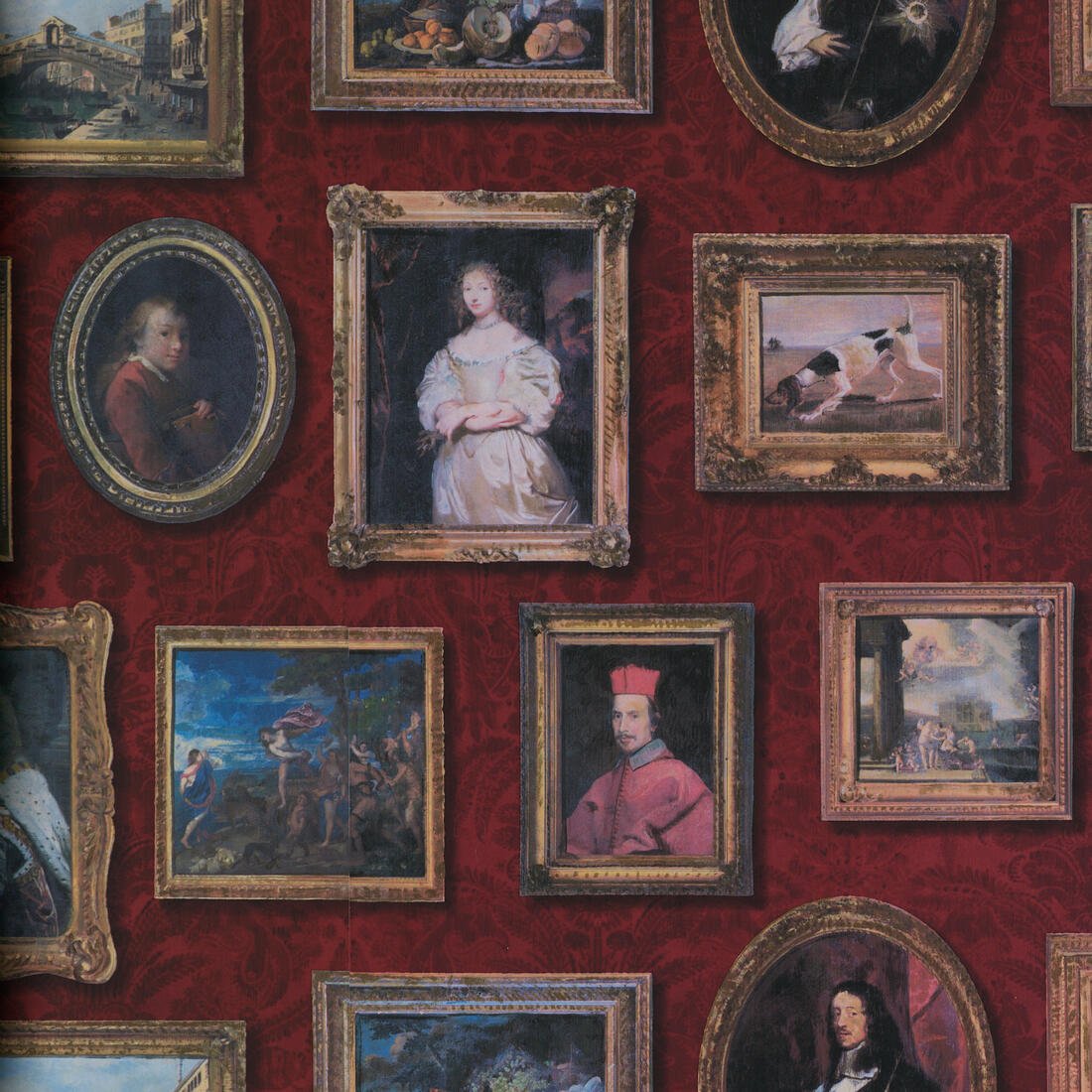 Gallery Wallpaper - Red - Andrew Martin - MUSGALRA - Premier Wallcovering