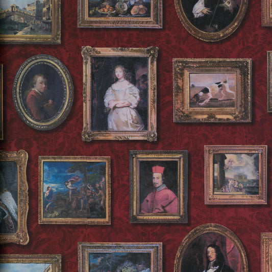 Gallery Wallpaper - Red - Andrew Martin - MUSGALRA - Premier Wallcovering