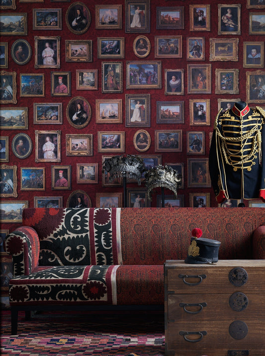 Gallery Wallpaper - Red  - Andrew Martin - MUSGALRA - Premier Wallcovering