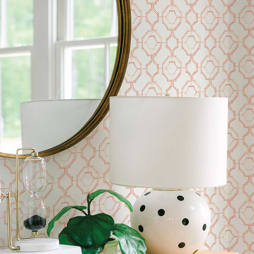 Gallina Wallpaper - Coral - A Street Prints - FD26317 - Premier Wallcovering