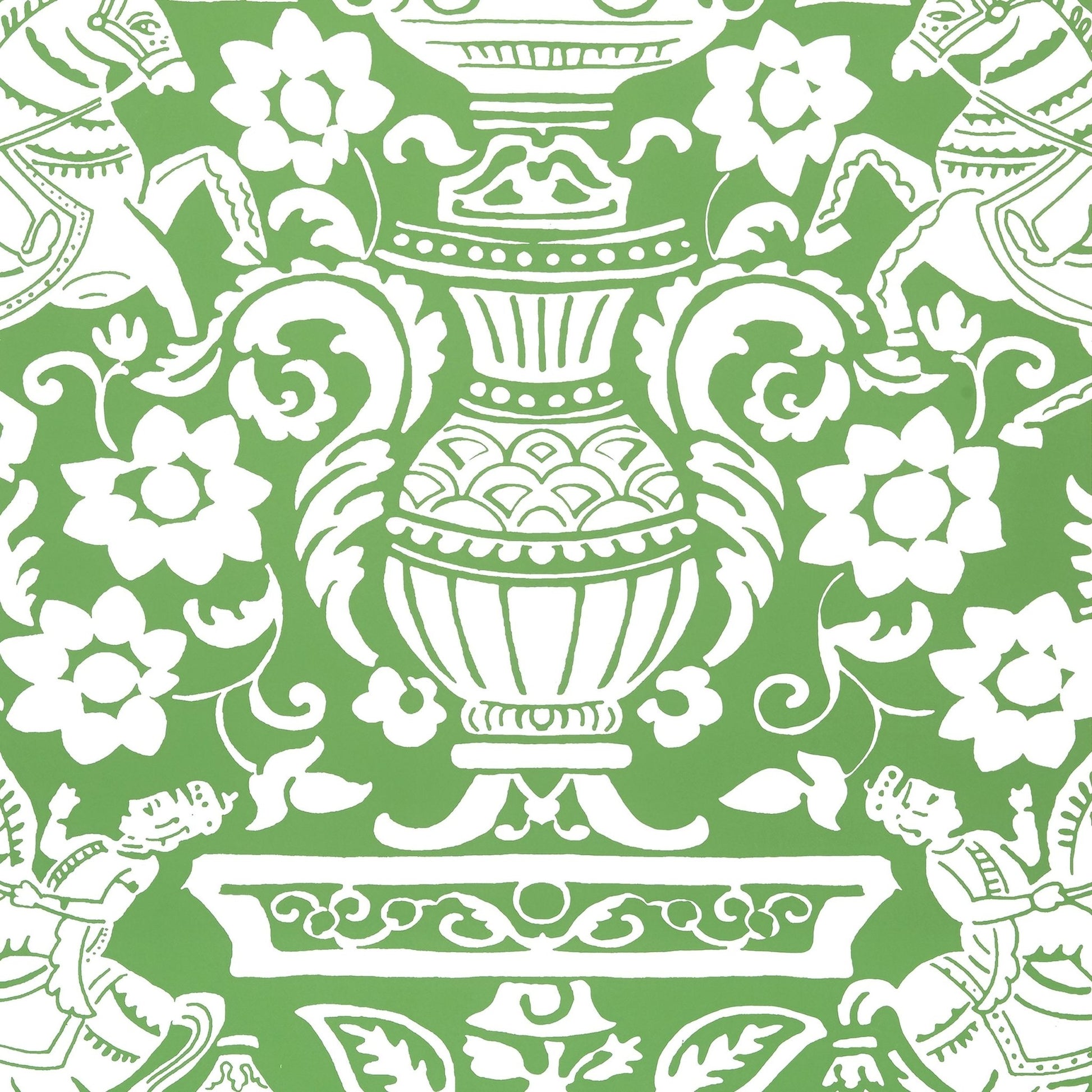 Galway Wallpaper - Green - Thibaut - T14359 - Premier Wallcovering