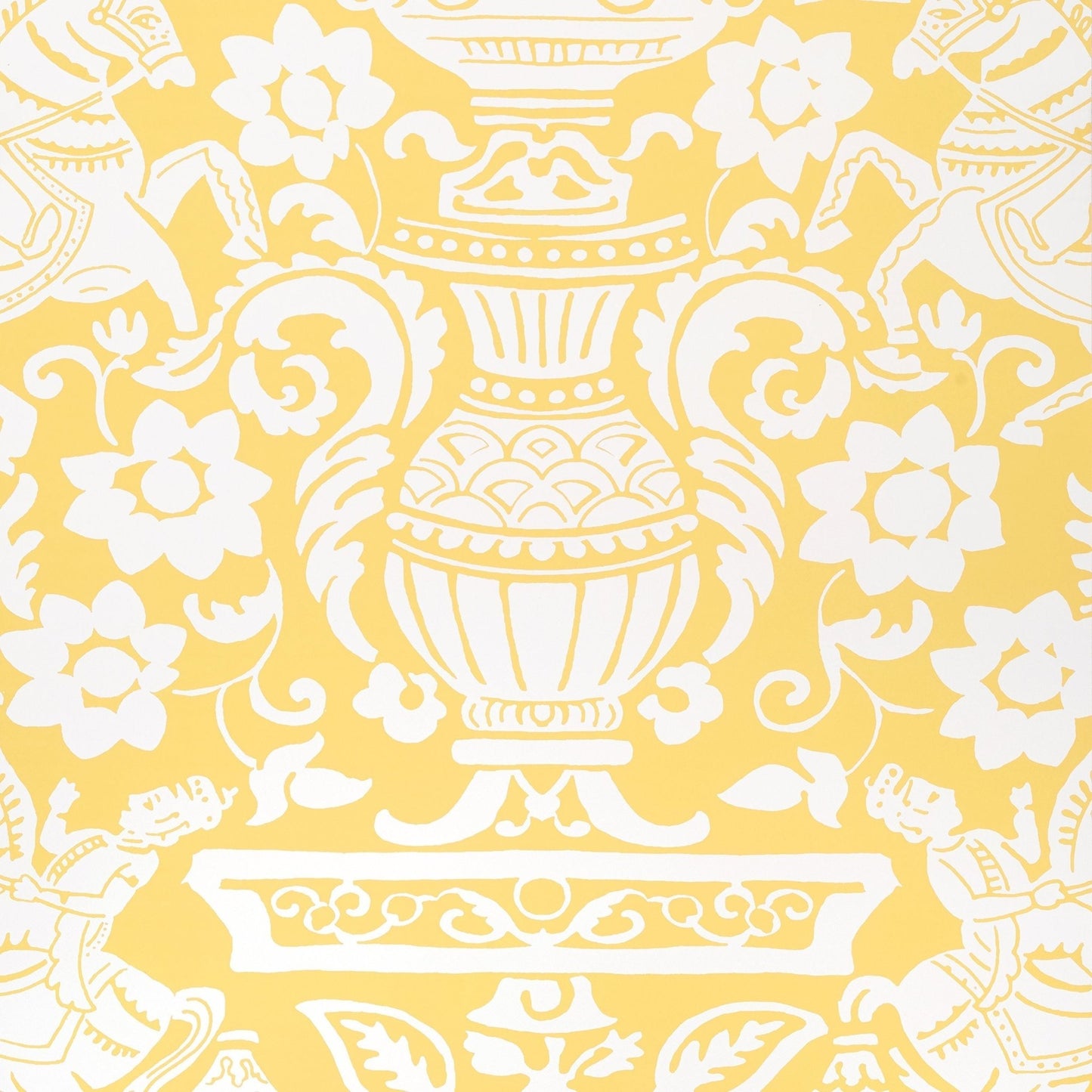 Galway Wallpaper - Yellow - Thibaut - T14366 - Premier Wallcovering