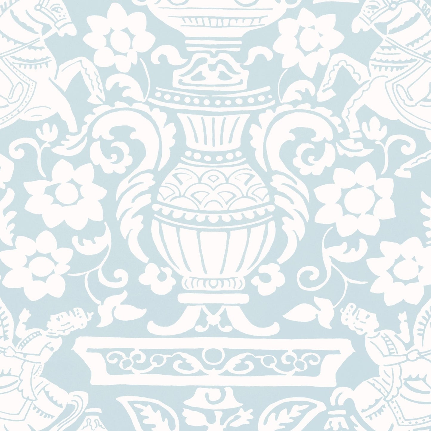 Galway Wallpaper - Spa Blue - Thibaut - T14360 - Premier Wallcovering
