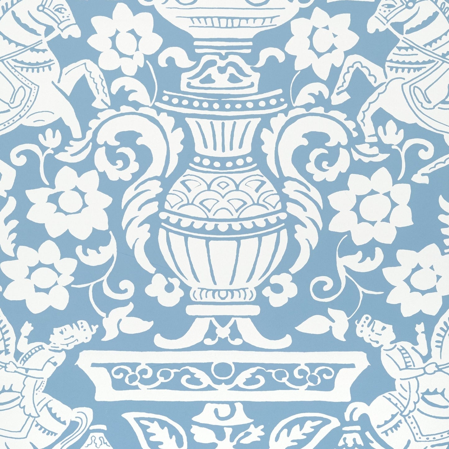 Galway Wallpaper - Blue - Thibaut - T14361 - Premier Wallcovering