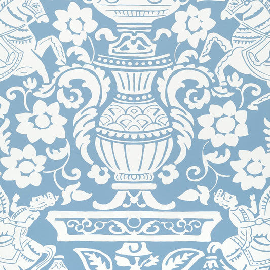 Galway Wallpaper - Blue - Thibaut - T14361 - Premier Wallcovering