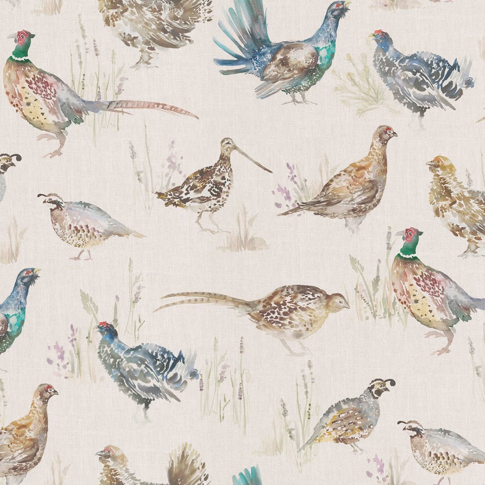 Game Birds Wallpaper - Linen - Voyage Maison - GAMEBIR/WPO/LIN - Premier Wallcovering