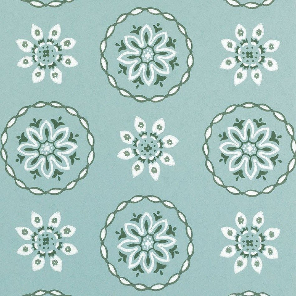 Garance Wallpaper - Aqua - Nina Campbell - NCW4354-02 - Premier Wallcovering
