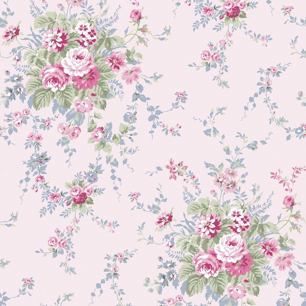 Garden Floral Wallpaper - Shabby Chic - 125127 - Premier Wallcovering
