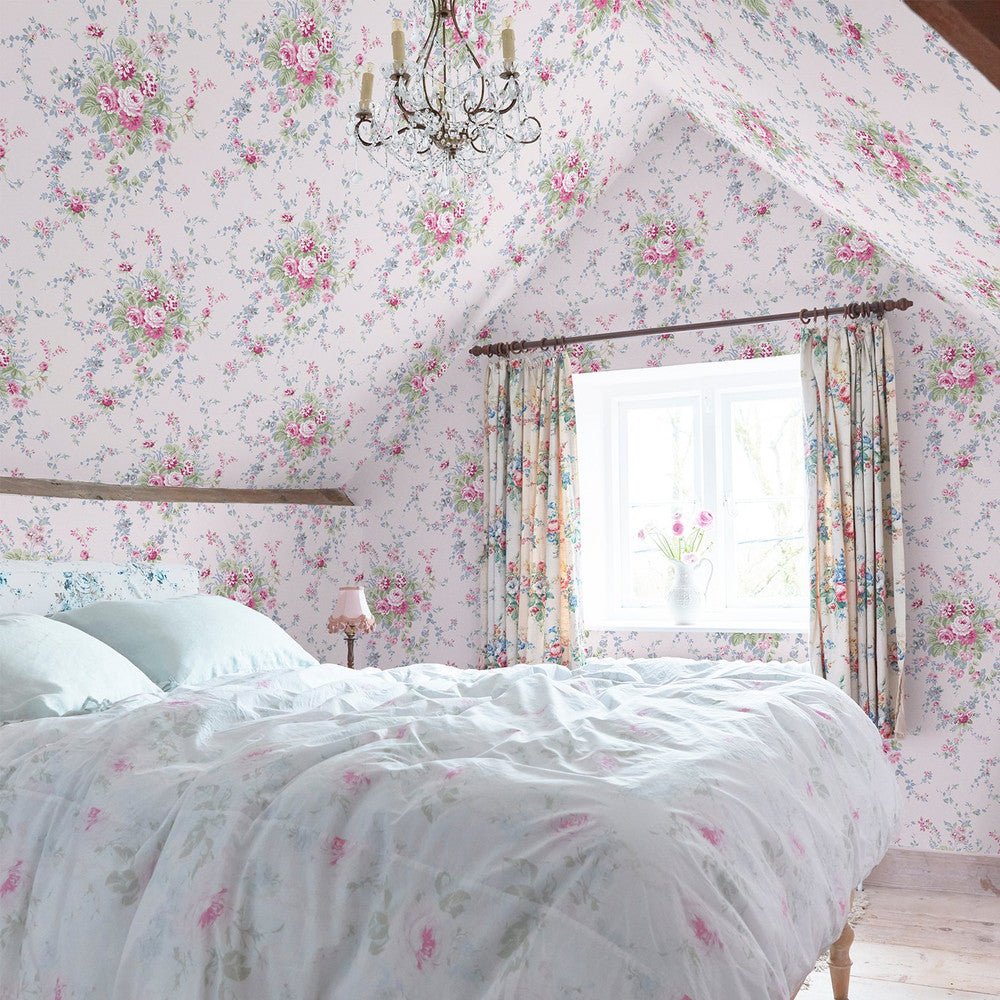 Garden Floral Wallpaper - Shabby Chic - 125127 - Premier Wallcovering