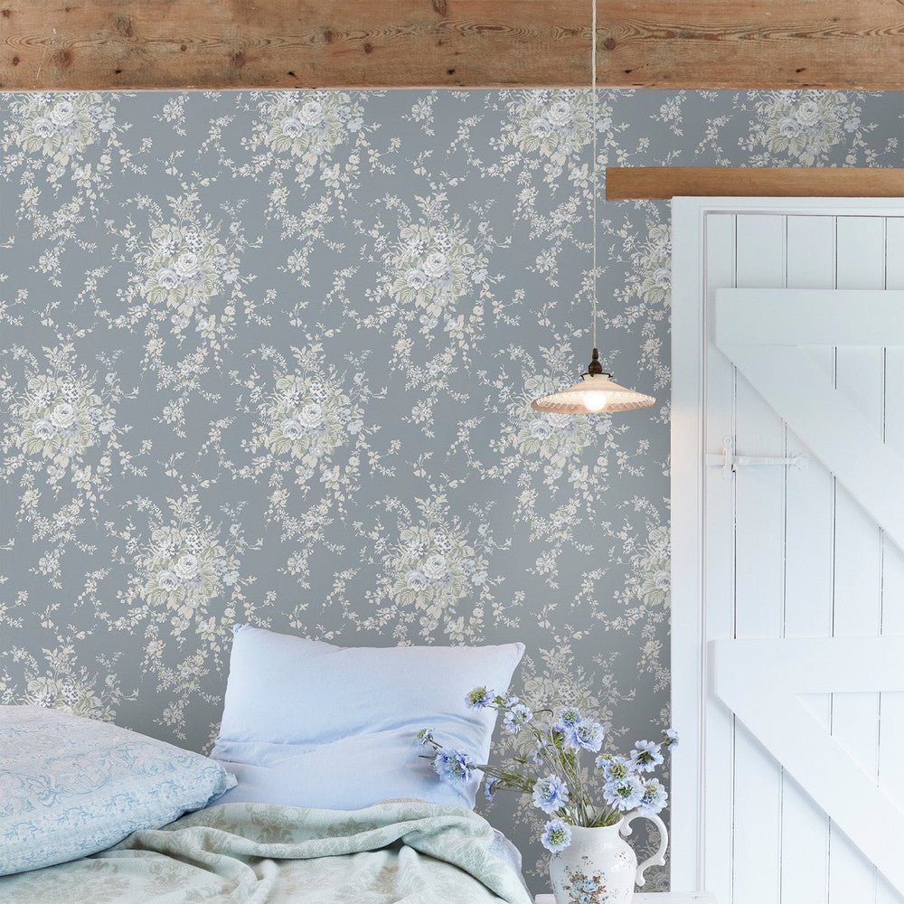 Garden Floral Wallpaper - Shabby Chic - 125129 - Premier Wallcovering