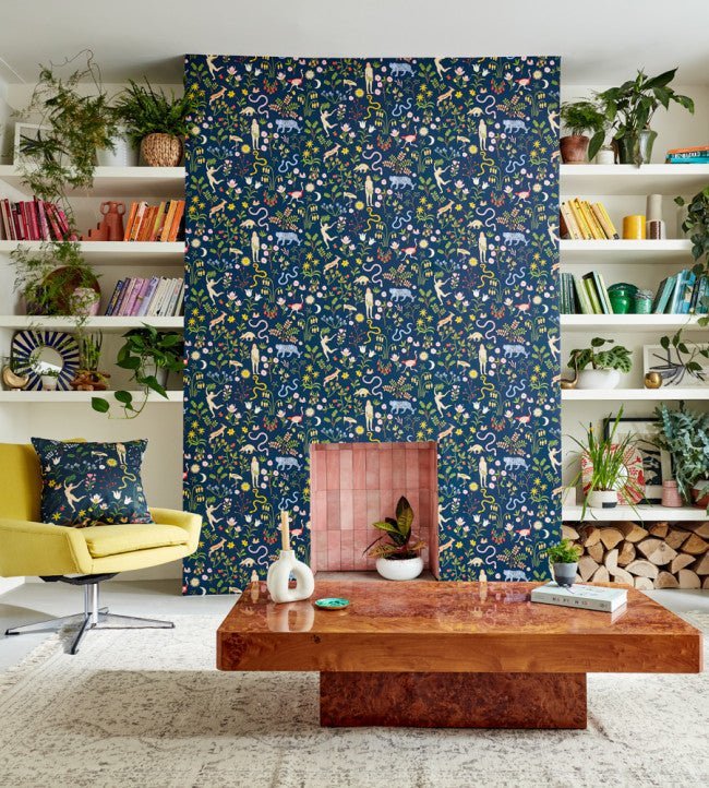 Garden Of Eden Wallpaper - Midnight - NART112795 - Scion - Premier Wallcovering