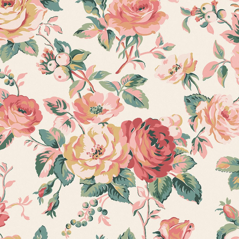 Garden Rose Wallpaper - Autumn - 125501 - Cath Kidston - Premier Wallcovering