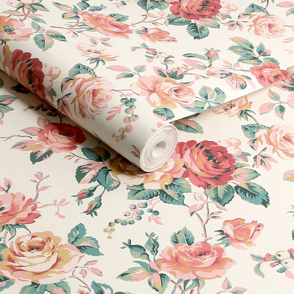 Garden Rose Wallpaper - Autumn - 125501 - Cath Kidston - Premier Wallcovering