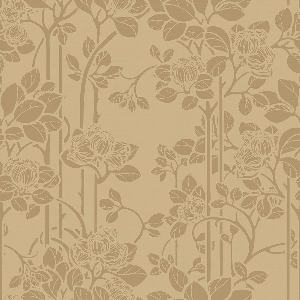 Garden Trellis Wallpaper - Ochre and Gold - LAN100153 - Lucie Annabel - Premier Wallcovering
