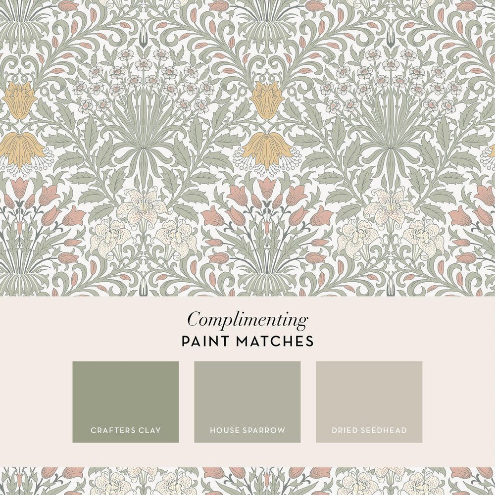 Garden Wallpaper - Soft Sage - 140497 - William Morris - Premier Wallcovering