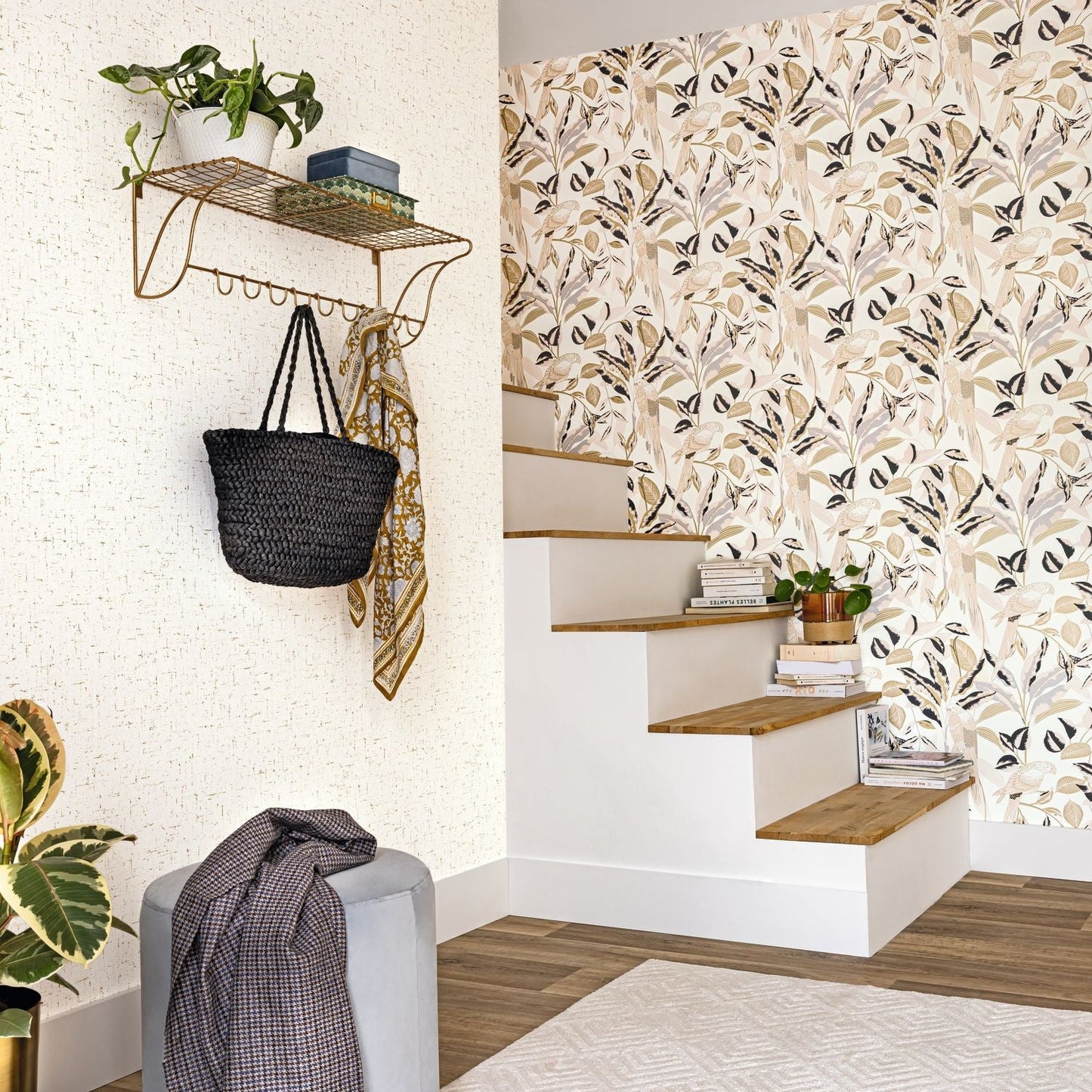 Gary Wallpaper - Noir - Caselio - 103790288 - Premier Wallcovering