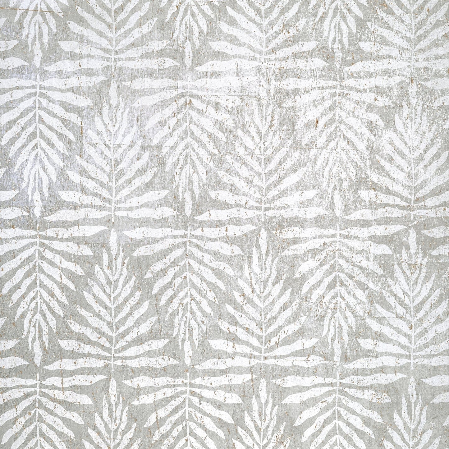 Gasparilla Wallpaper - Metallic Silver & White - Thibaut - T15813 - Premier Wallcovering