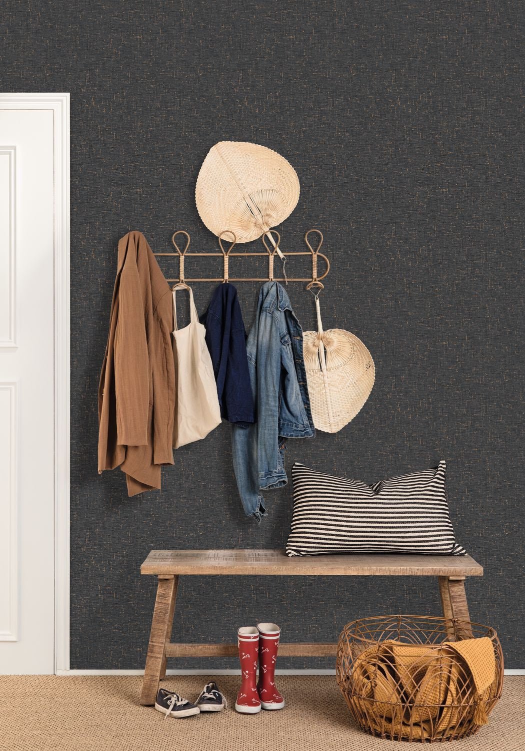 Gaze Metal Wallpaper - Noir Cuivre - Caselio - 103779149 - Premier Wallcovering