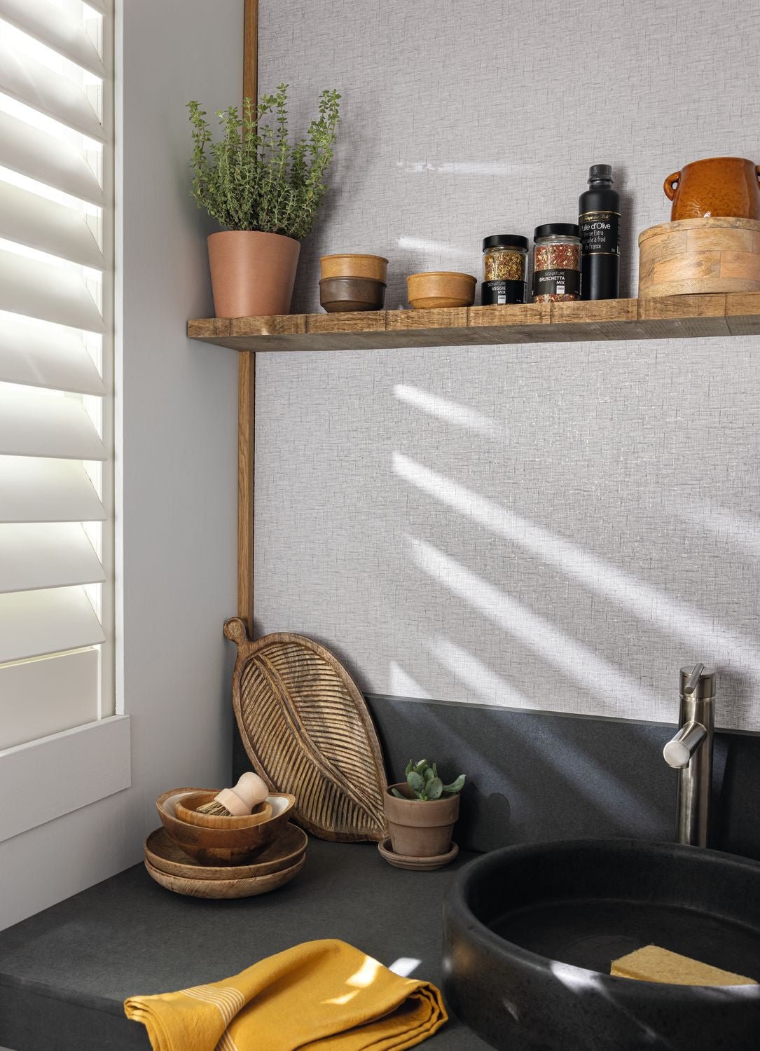 Gaze Metal Wallpaper - Gris Argent - Caselio - 103779022 - Premier Wallcovering