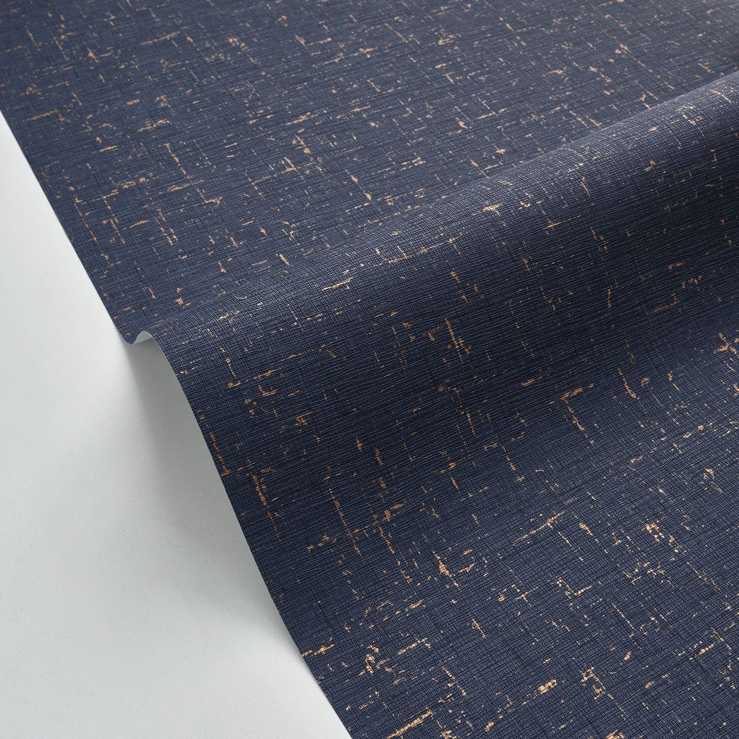 Gaze Metal Wallpaper - Bleu Nuit - Caselio - 103776552 - Premier Wallcovering