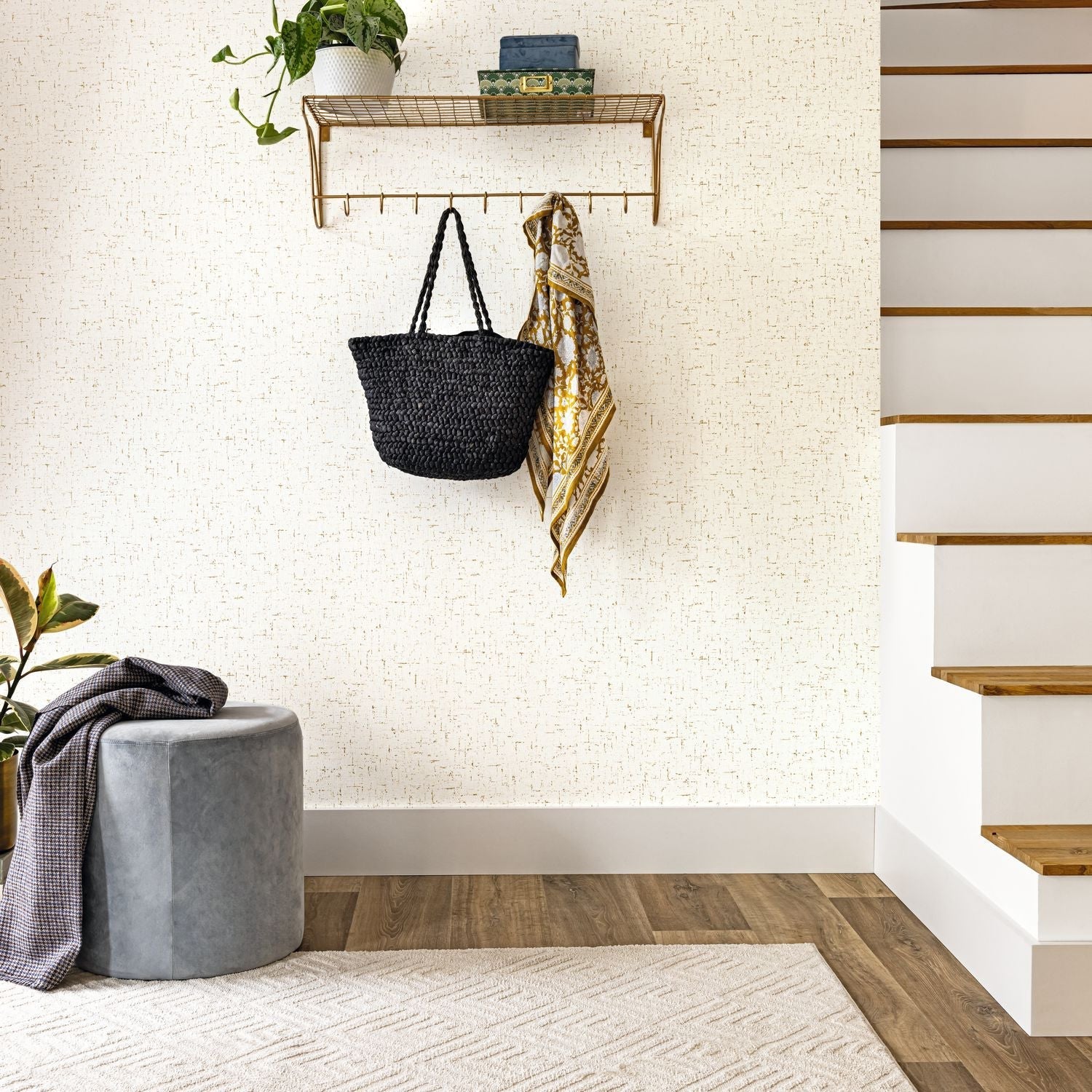 Gaze Metal Wallpaper - Blanc  - Caselio - 103770204 - Premier Wallcovering