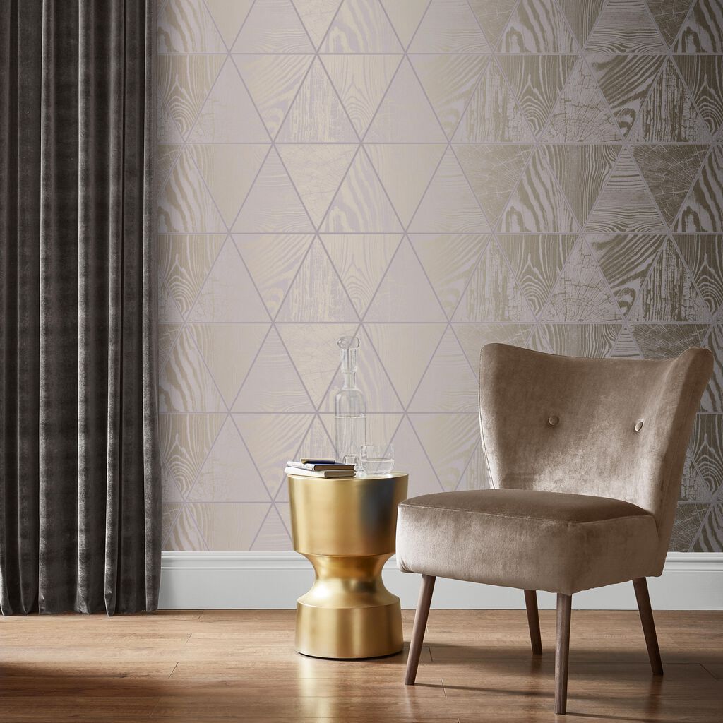 Geo Grain Wallpaper - Ash - Graham & Brown - 105242 - Premier Wallcovering