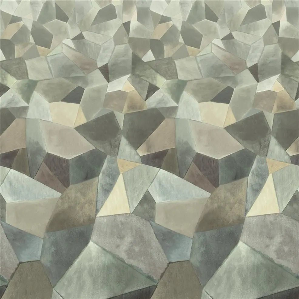 Geo Moderne Wallpaper - Pewter - Designers Guild - PDG1110/02 - Premier Wallcovering