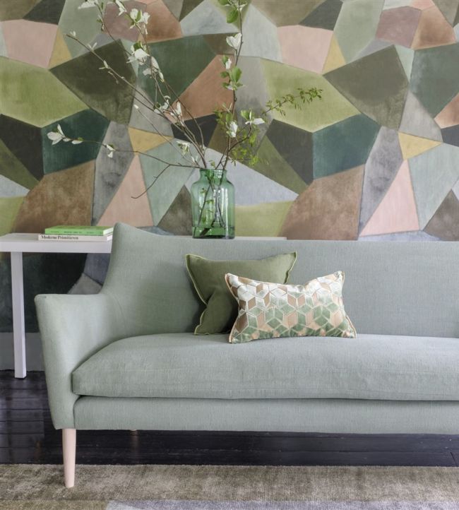 Geo Moderne Wallpaper - Jade - PDG1110/01 - Designers Guild - Premier Wallcovering