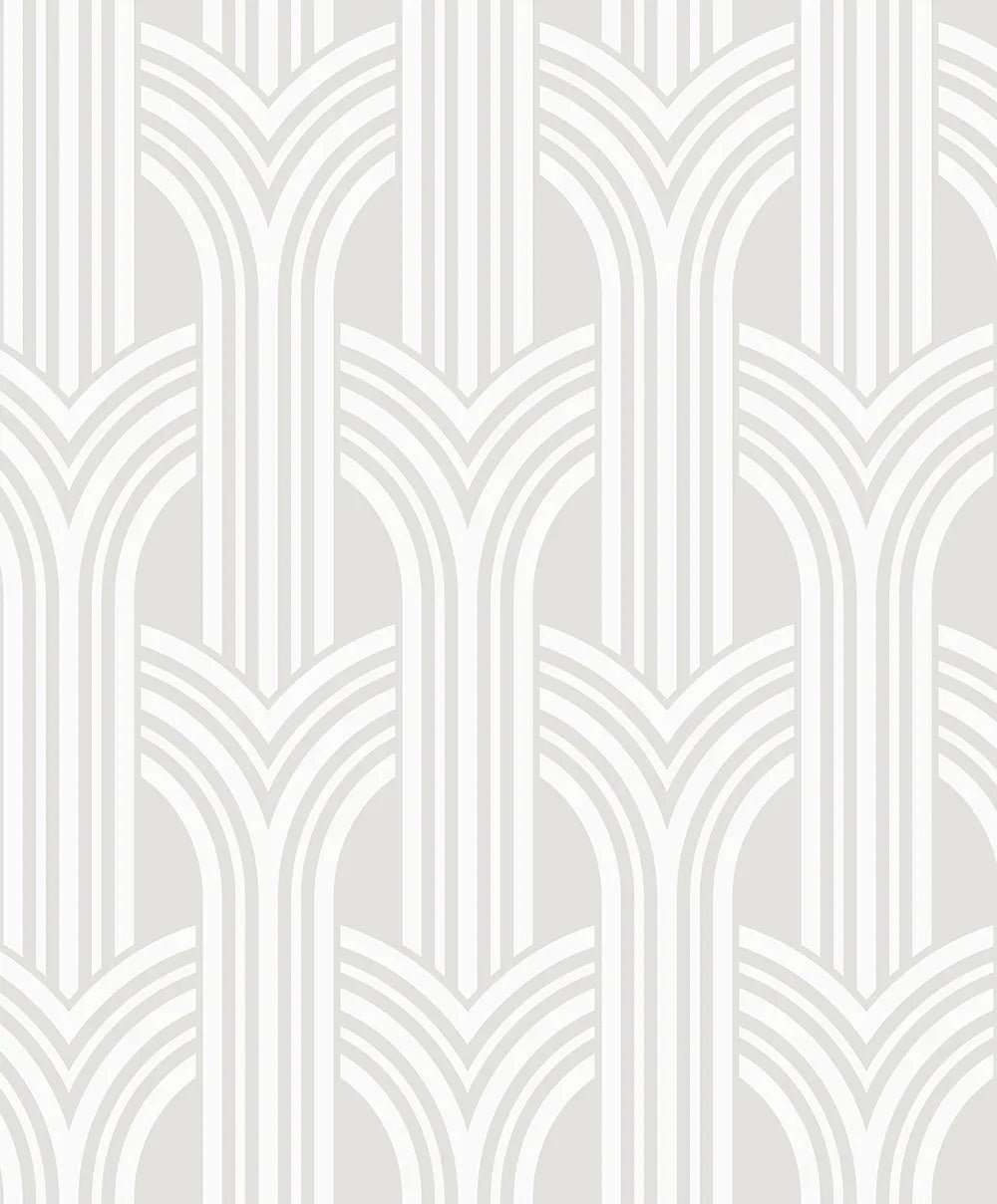Geometric Arches Wallpaper - Pearl - NextWall - NW59510 - Premier Wallcovering