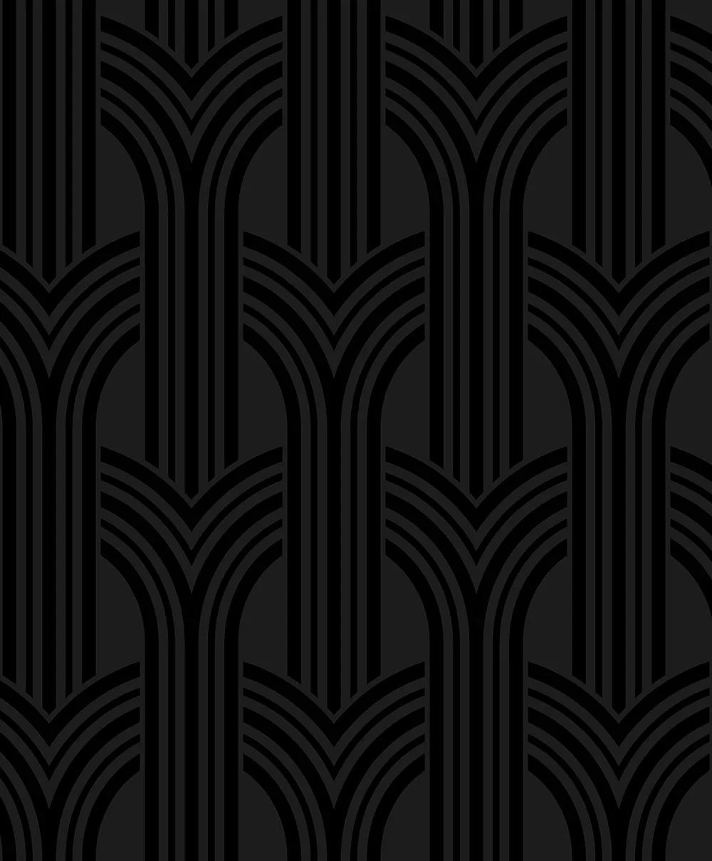 Geometric Arches Wallpaper - Onyx - NextWall - NW59500 - Premier Wallcovering