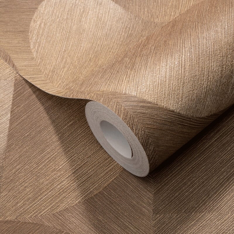 Geometric Tile Abstract Wallpaper - Bronze - Erismann - 10392 - 11 - Premier Wallcovering