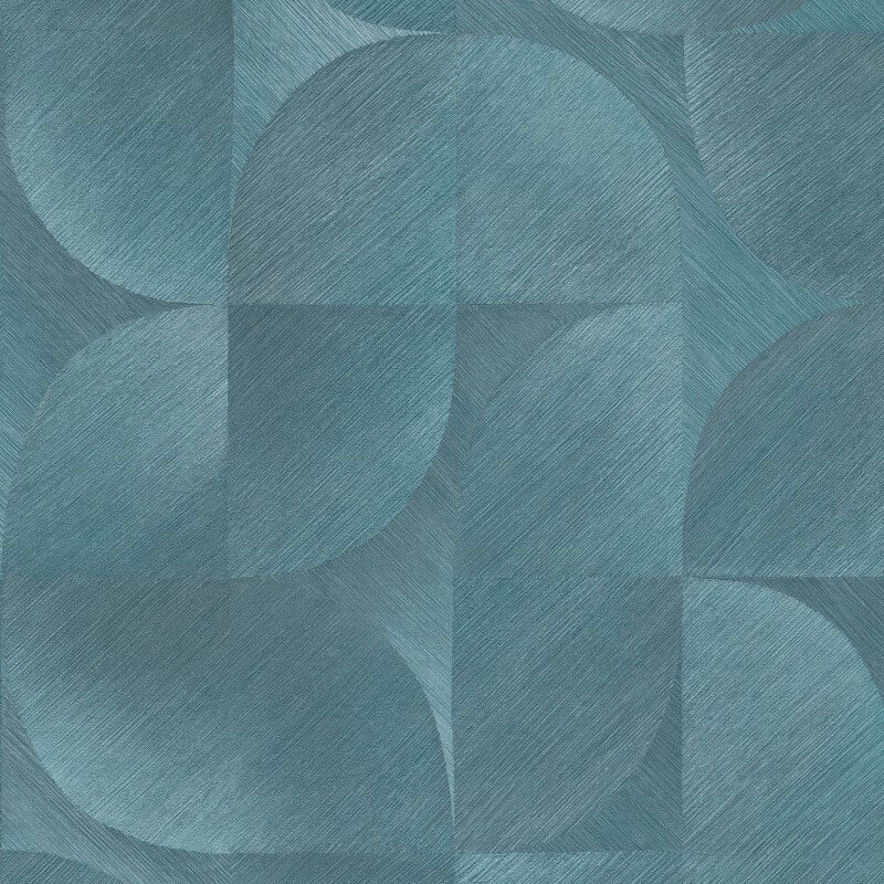 Geometric Tile Abstract Wallpaper - Teal - Erismann - 10392 - 19 - Premier Wallcovering