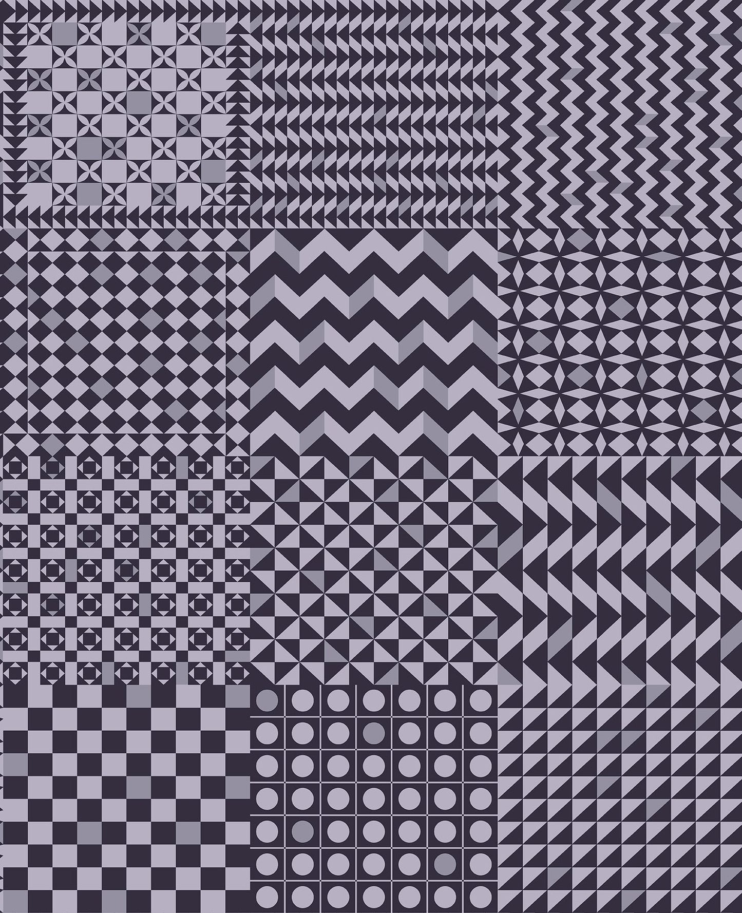 Geometrico Wallpaper - Magenta & Ink - 123/7033 - Cole & Son - Premier Wallcovering
